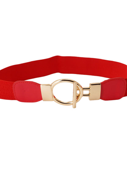 Style Shoes Red Freesize Elasticated Stretchable Dress Belt For Women and Girls