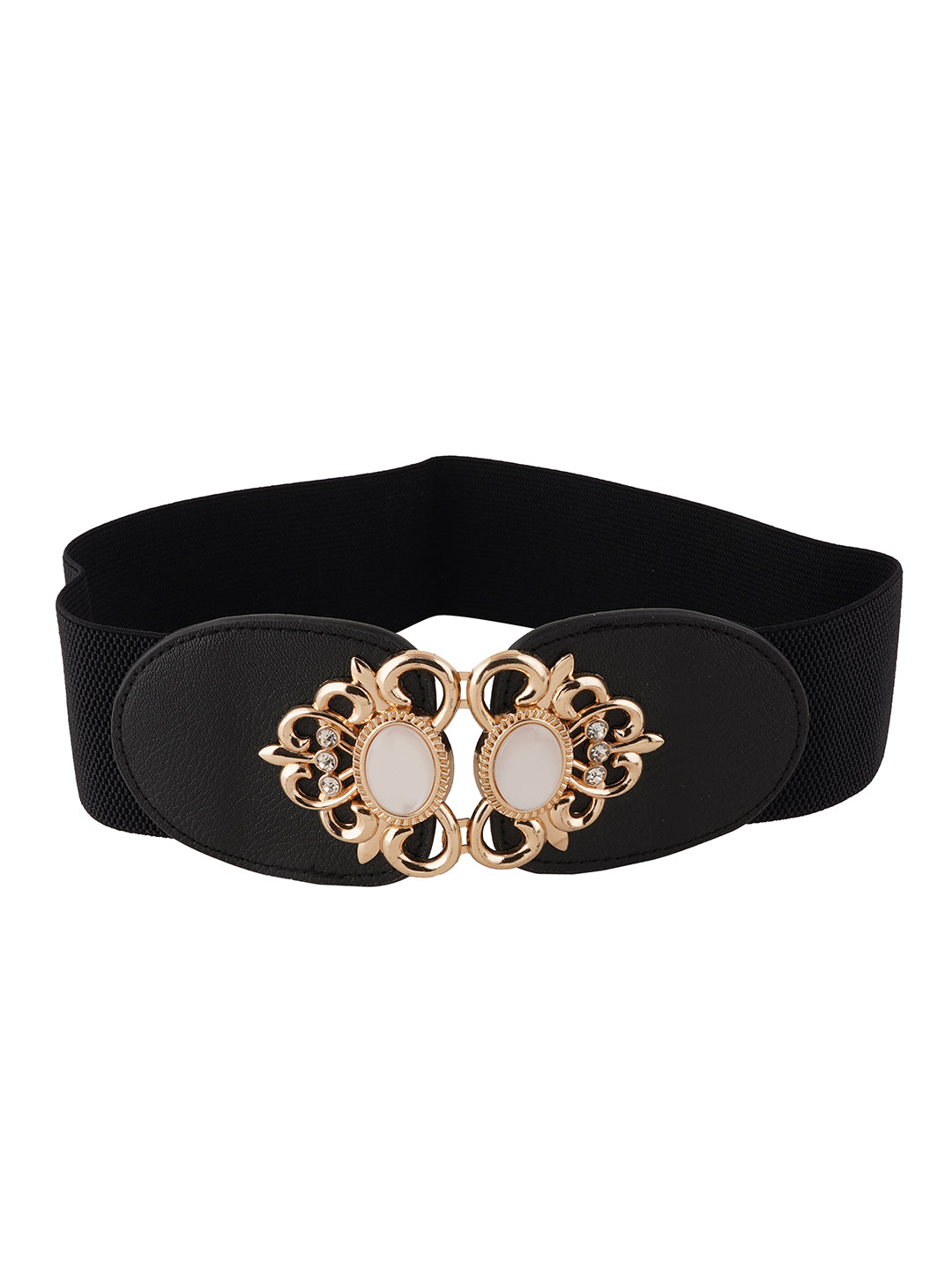 Style Shoes Black Freesize Elasticated Stretchable Dress Belt For Women and Girls