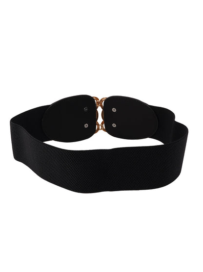 Style Shoes Black Freesize Elasticated Stretchable Dress Belt For Women and Girls