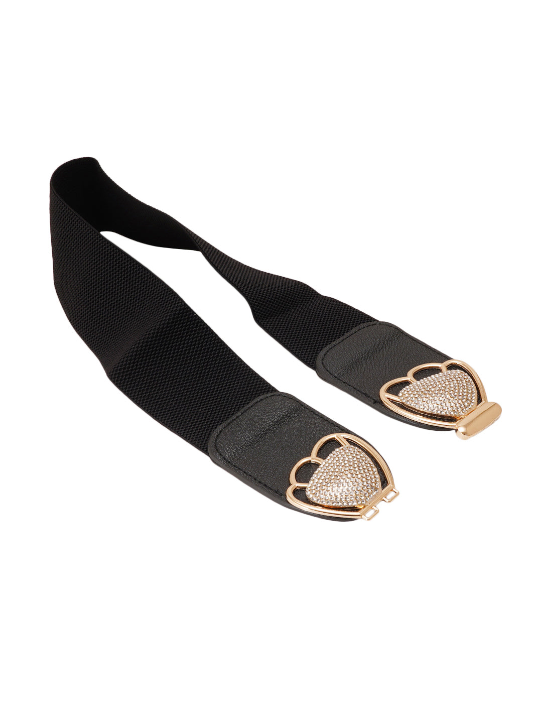 Style Shoes Black Freesize Elasticated Stretchable Dress Belt For Women and Girls