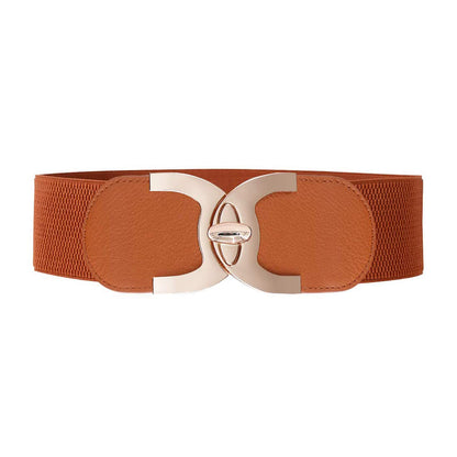 Style Shoes Tan Freesize Elasticated Stretchable Dress Belt For Women and Girls