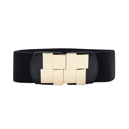 Style Shoes Black Freesize Elasticated Stretchable Dress Belt For Women and Girls