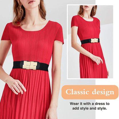 Style Shoes Black Freesize Elasticated Stretchable Dress Belt For Women and Girls