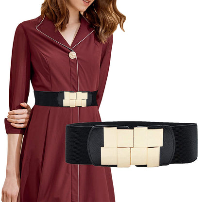 Style Shoes Black Freesize Elasticated Stretchable Dress Belt For Women and Girls