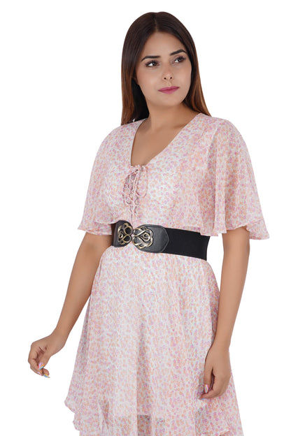 Style Shoes Black Freesize Elasticated Stretchable Dress Belt For Women and Girls