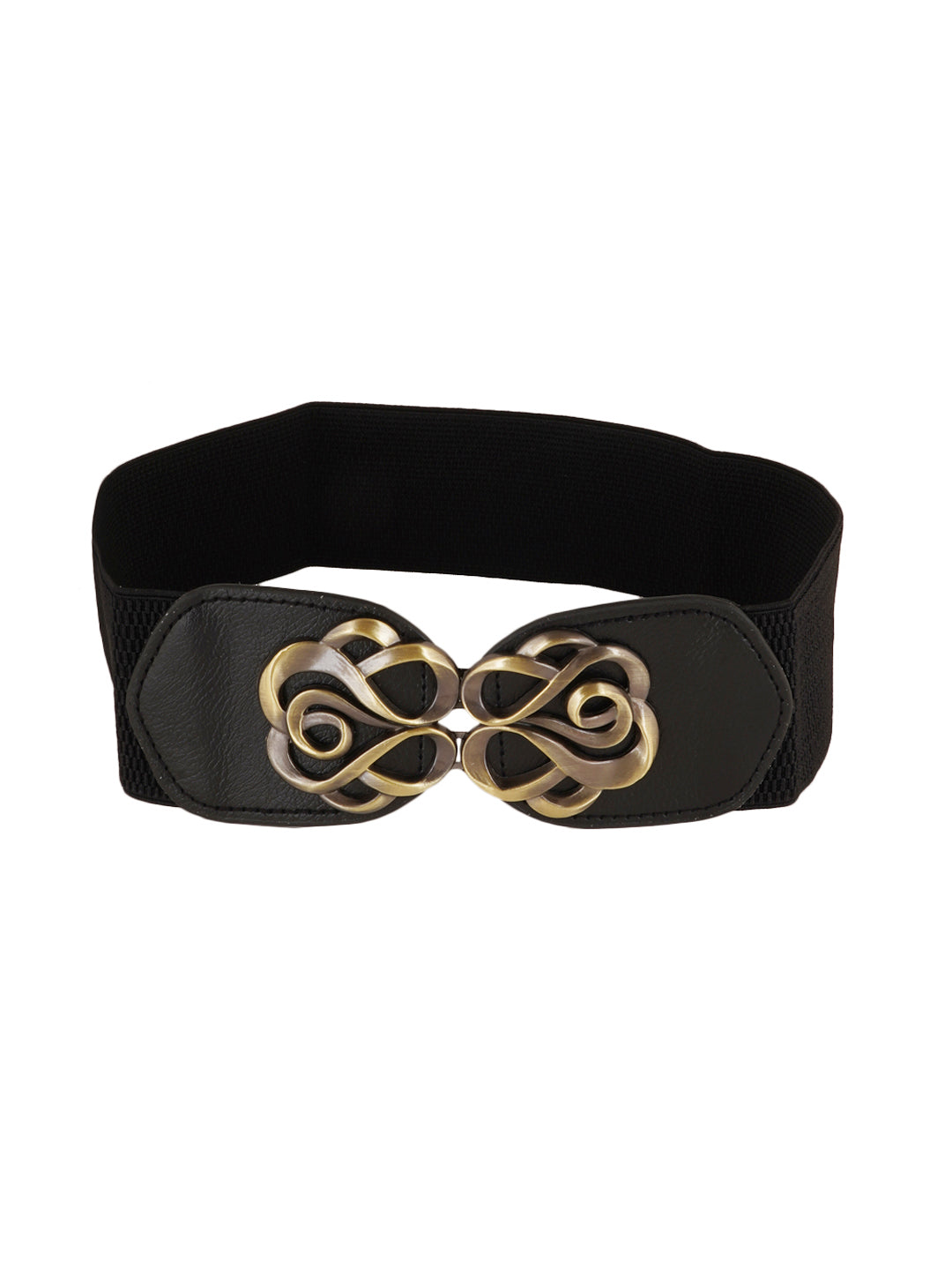 Style Shoes Black Freesize Elasticated Stretchable Dress Belt For Women and Girls