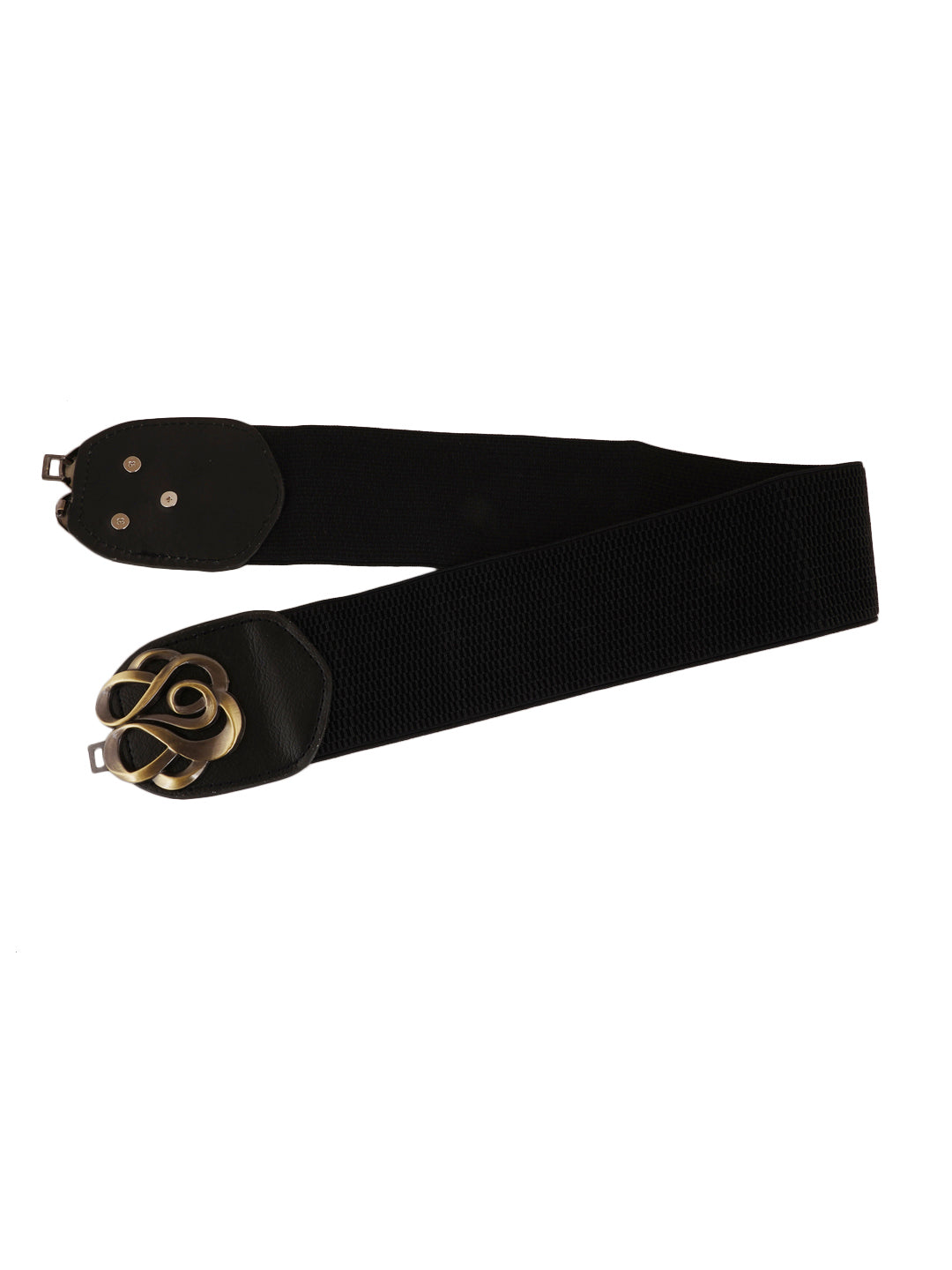 Style Shoes Black Freesize Elasticated Stretchable Dress Belt For Women and Girls