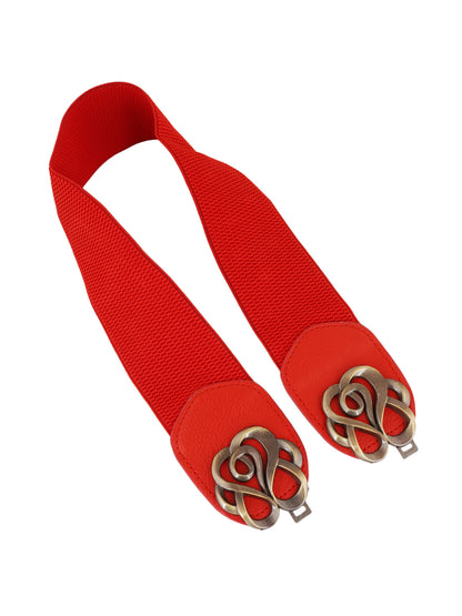 Style Shoes Red Freesize Elasticated Stretchable Dress Belt For Women and Girls