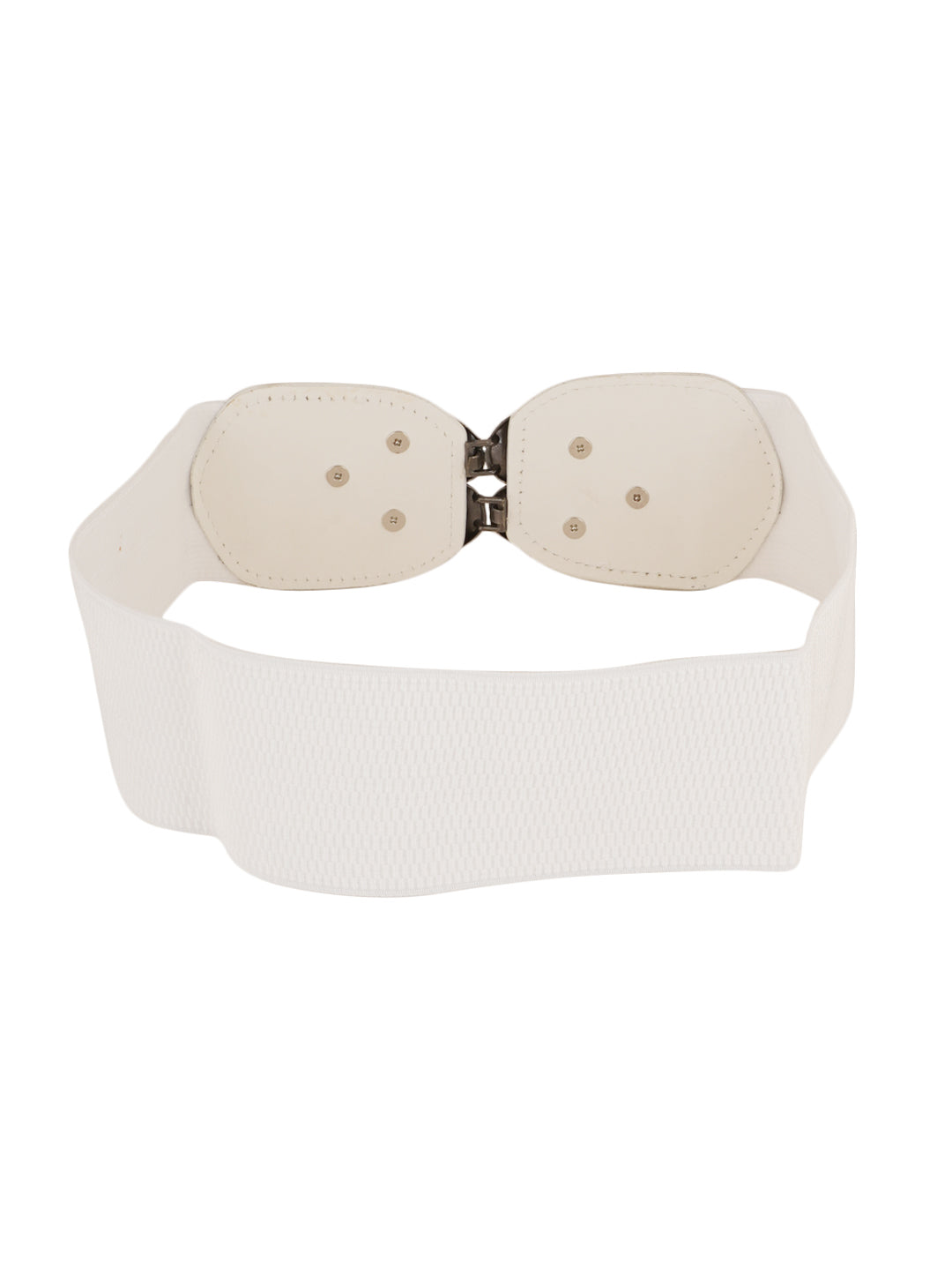 Style Shoes White Freesize Elasticated Stretchable Dress Belt For Women and Girls