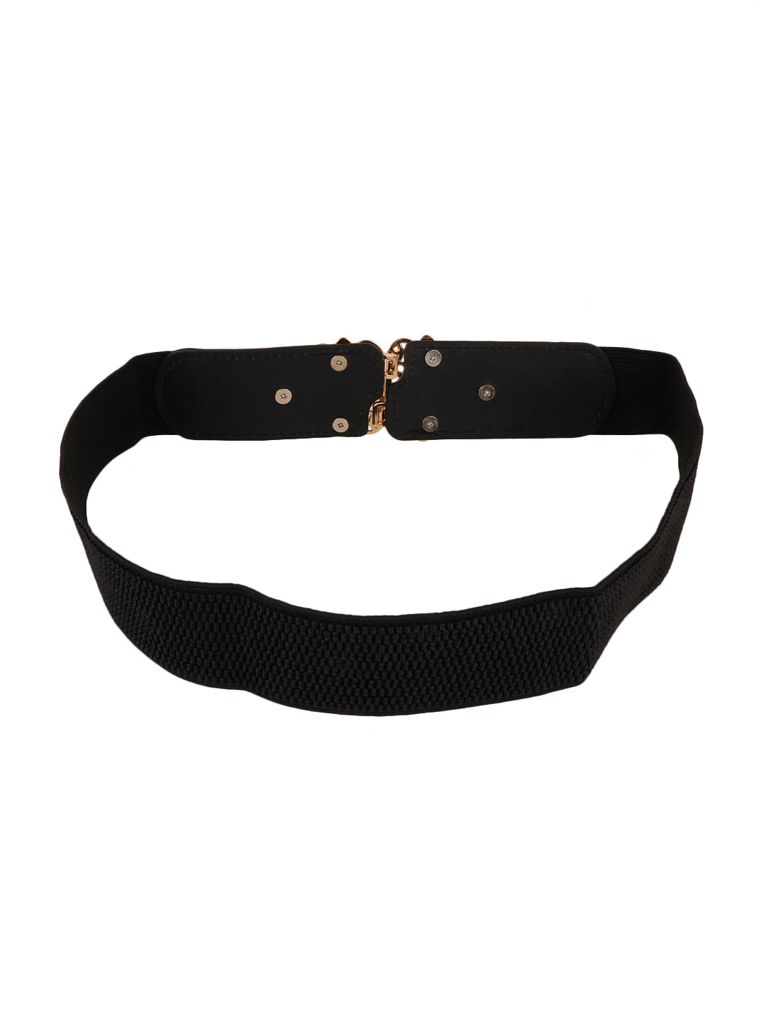 Style Shoes Black Freesize Elasticated Stretchable Dress Belt For Women and Girls