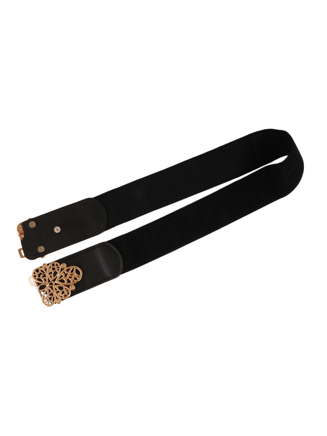 Style Shoes Black Freesize Elasticated Stretchable Dress Belt For Women and Girls