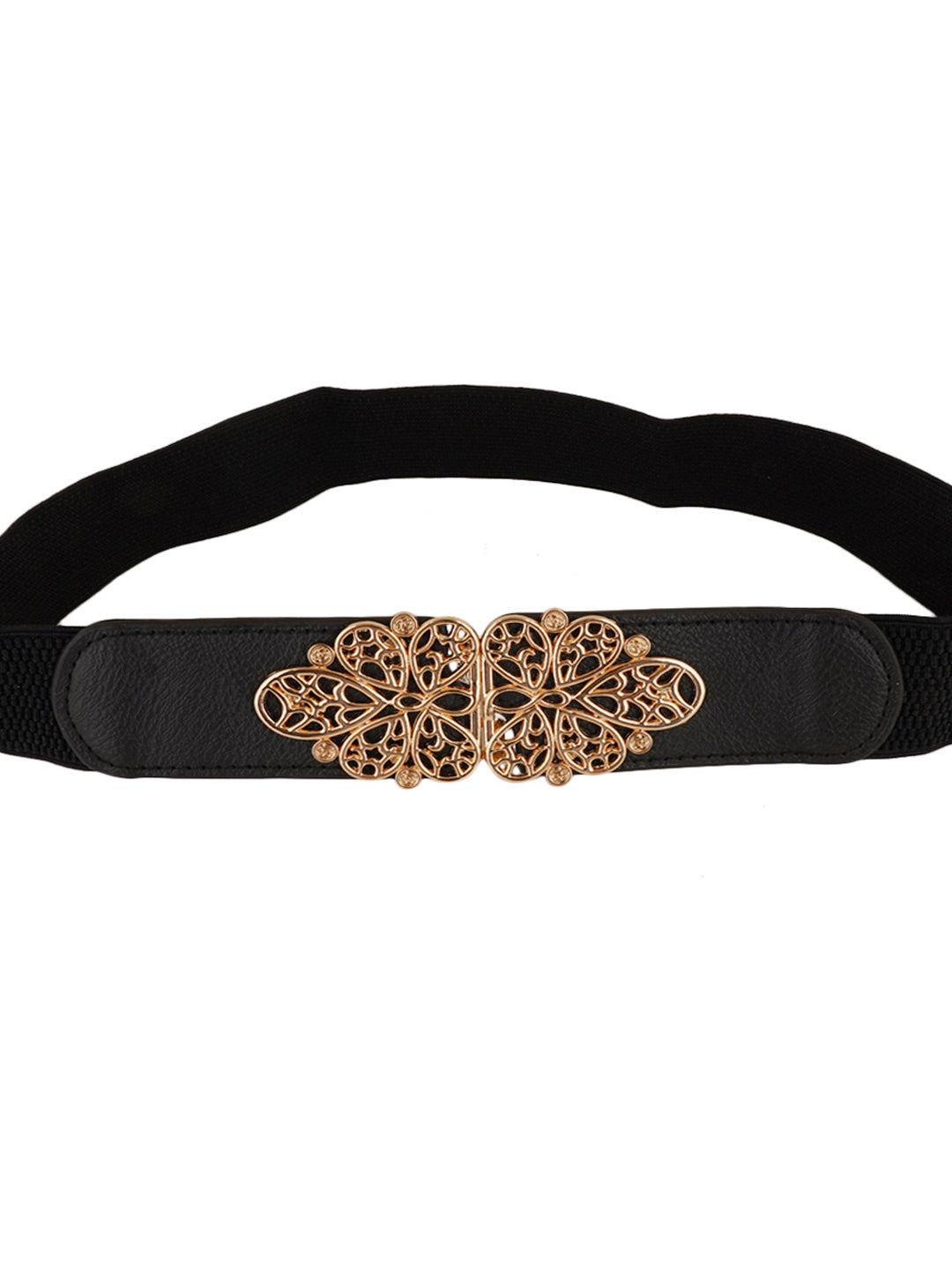 Style Shoes Black Freesize Elasticated Stretchable Dress Belt For Women and Girls