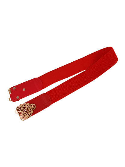 Style Shoes Red Freesize Elasticated Stretchable Dress Belt For Women and Girls