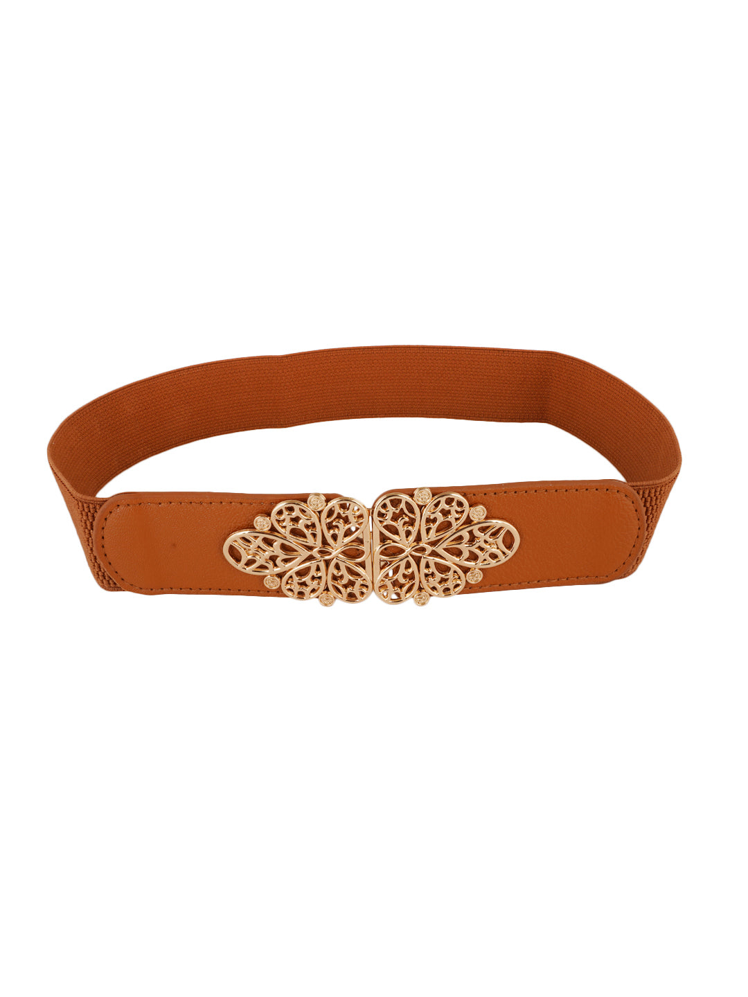 Style Shoes Tan Freesize Elasticated Stretchable Dress Belt For Women and Girls