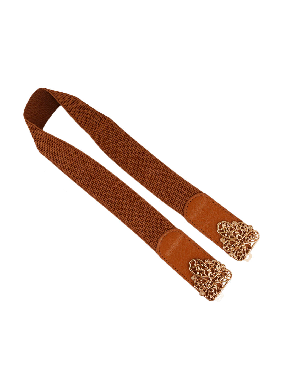 Style Shoes Tan Freesize Elasticated Stretchable Dress Belt For Women and Girls