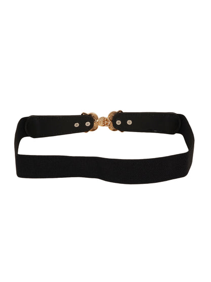 Style Shoes Black Freesize Elasticated Stretchable Dress Belt For Women and Girls