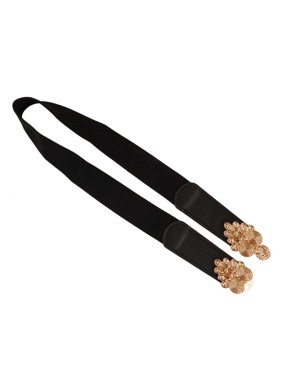 Style Shoes Black Freesize Elasticated Stretchable Dress Belt For Women and Girls