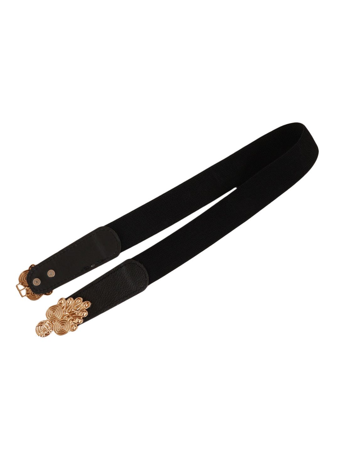 Style Shoes Black Freesize Elasticated Stretchable Dress Belt For Women and Girls