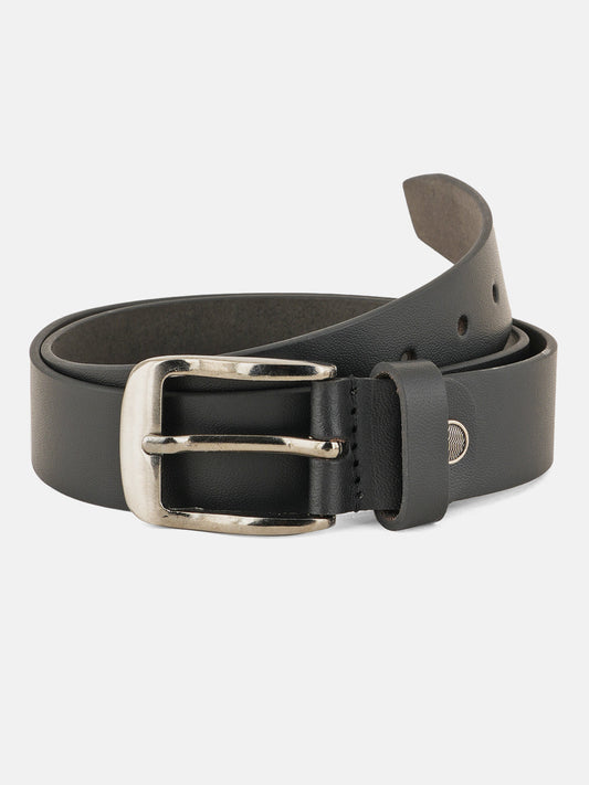 Style Shoes Black Genuine Leather Belt with Tang Buckle Closure for Men and Women