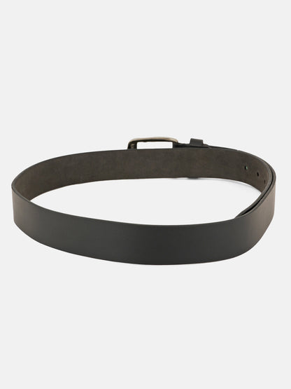 Style Shoes Black Genuine Leather Belt with Tang Buckle Closure for Men and Women