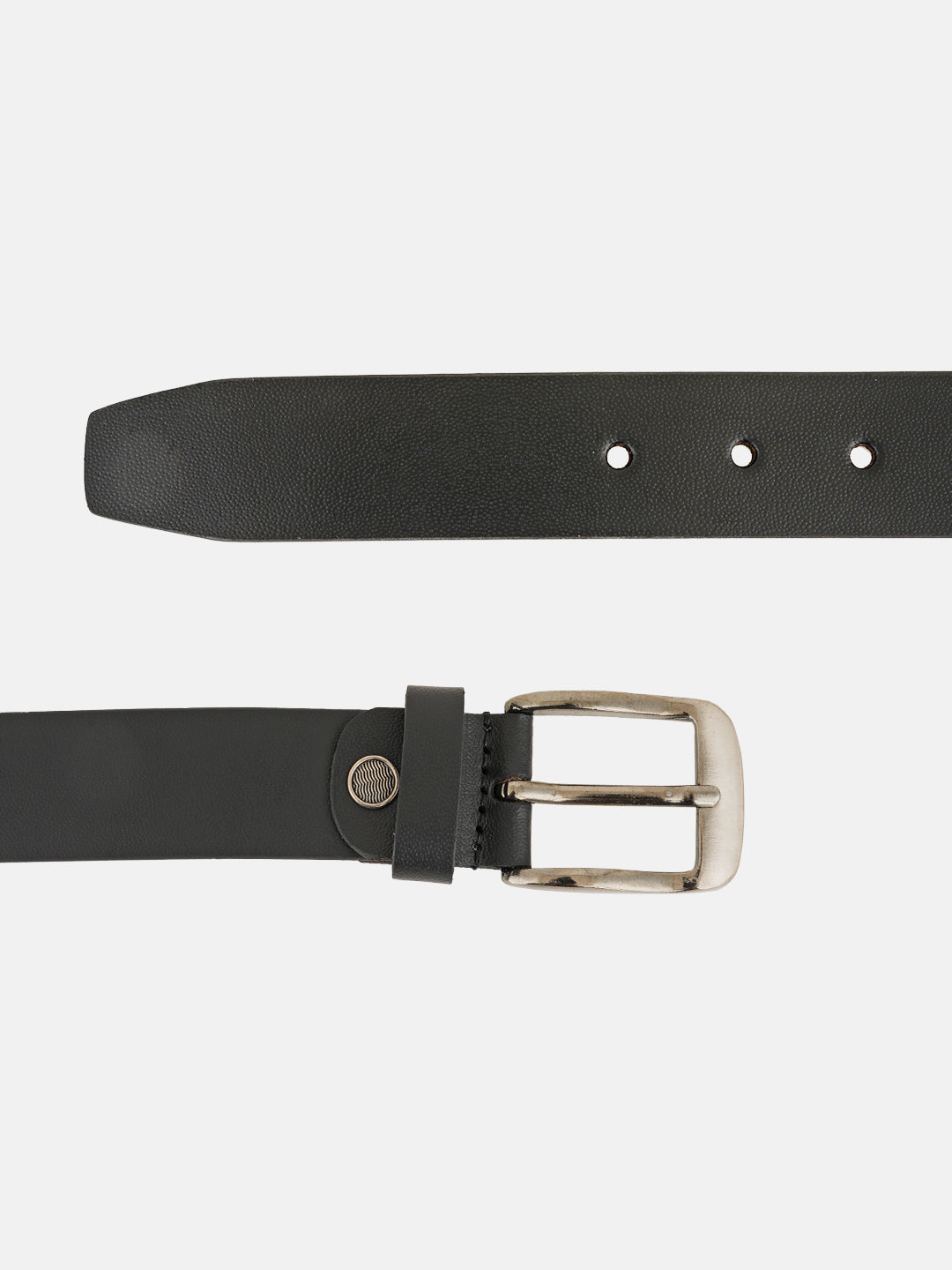 Style Shoes Black Genuine Leather Belt with Tang Buckle Closure for Men and Women